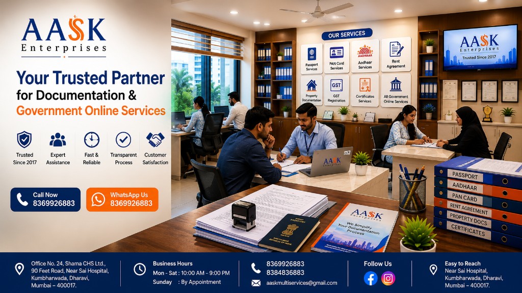 AASK Enterprises - Trusted partner for documentation and government online services in Mumbai